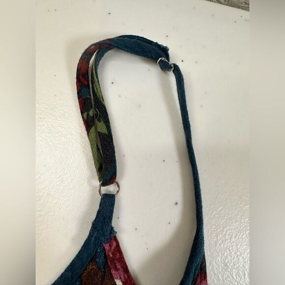 NWOT Love Stitch Women’s Green FloralSpaghetti Strap Max With Leg Slit- Size S/M - Picture 7 of 10